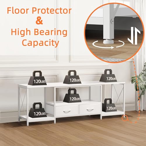 Fabric Drawers TV Stand for 65 70 75 Inches TV V37006