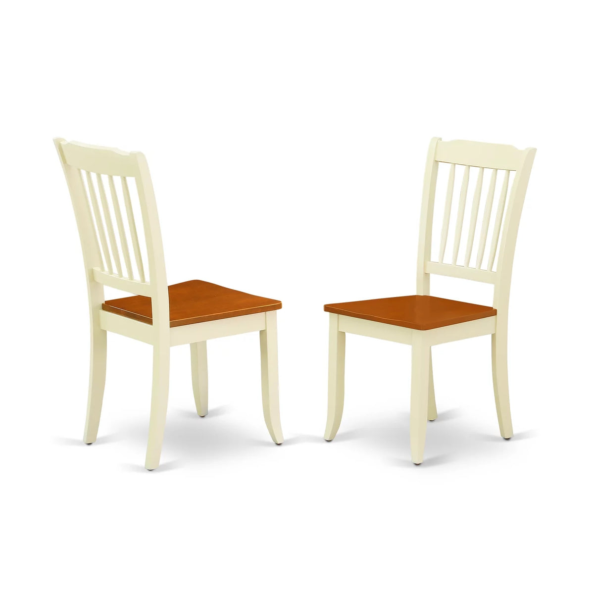5 Piece Wood Dining Set with Slatted Chairs I259