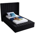 Black Velvet Solid Wood Twin Bed M361