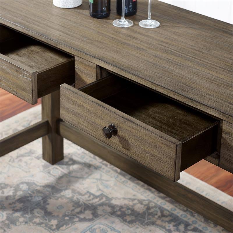 Light Walnut Wood 4-Piece Counter Height Dining Set N5621