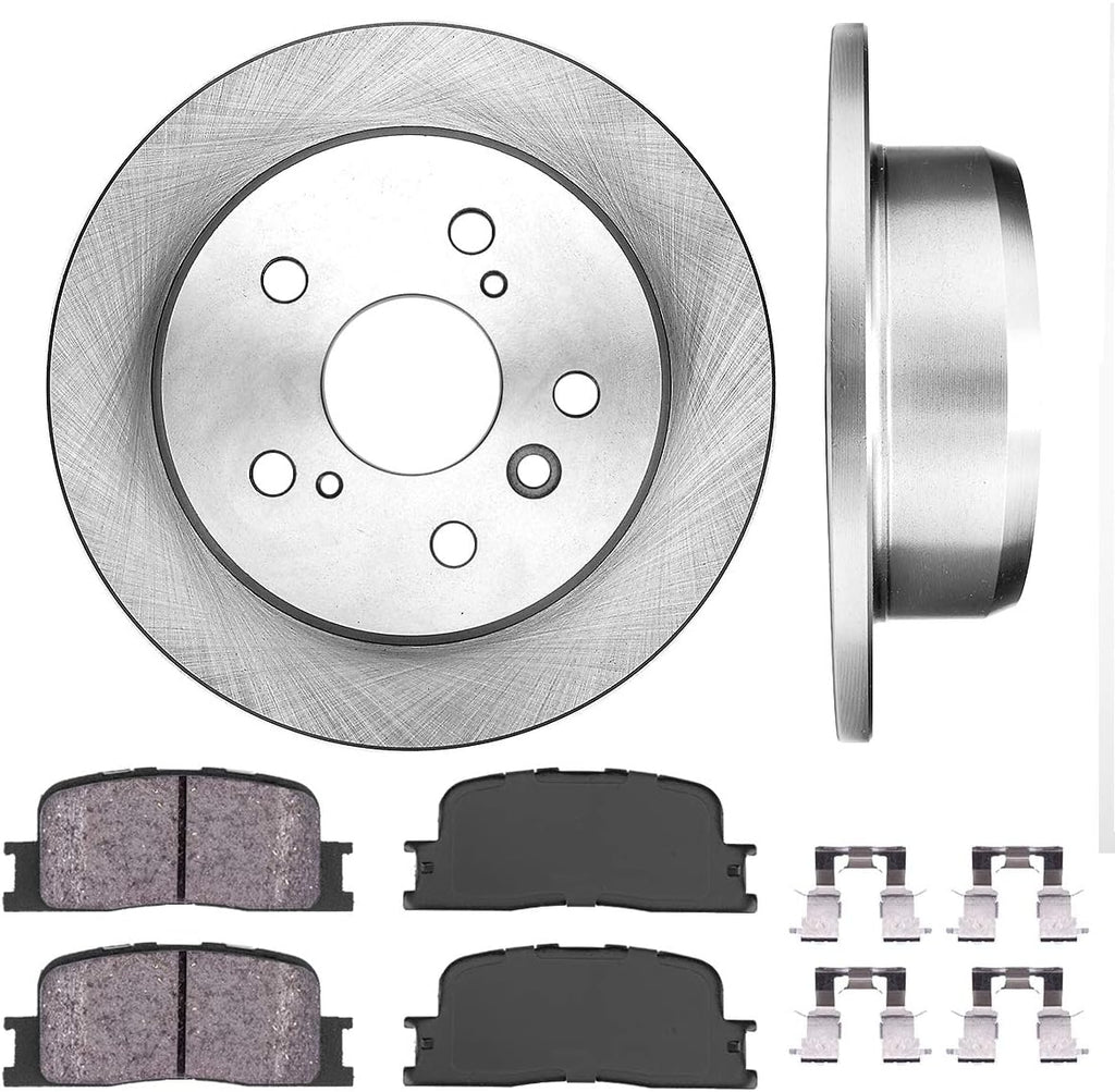 269mm 5 Lug Brake Disc Rotors + Ceramic Pads + Hardware J5988