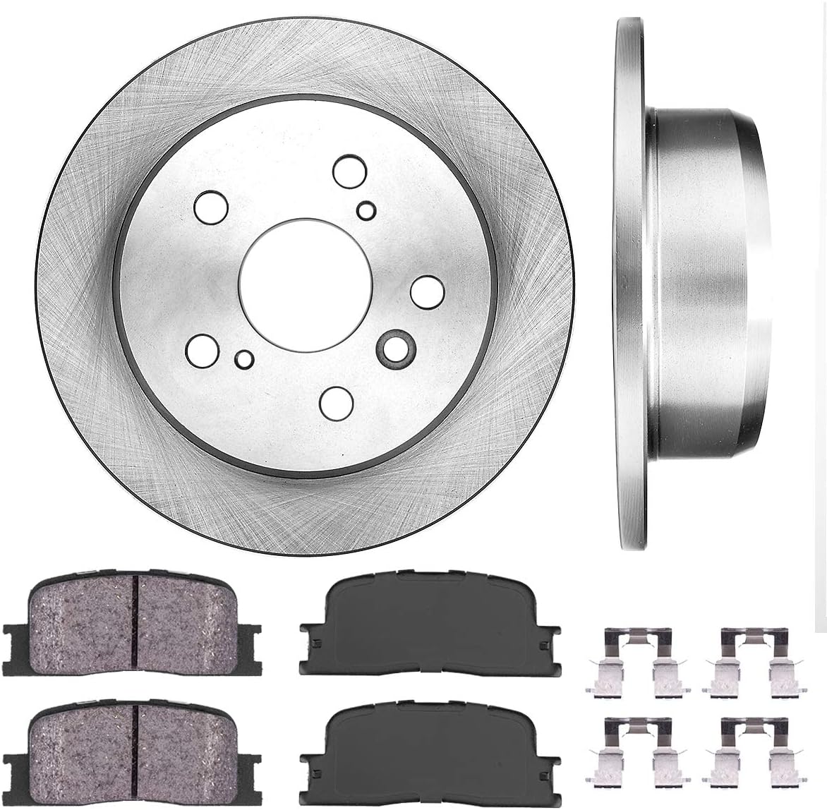 269mm 5 Lug Brake Disc Rotors + Ceramic Pads + Hardware J5988