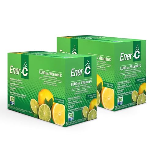 Lemon Lime Multivitamin Drink Mix 1000mg Vitamin C 30 Count Pack of 2 M33416