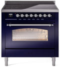 36 Induction Range with Electric Oven in Blue P899235