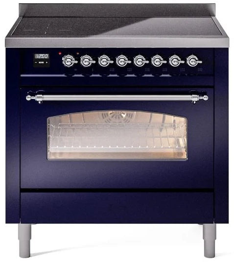 36 Induction Range with Electric Oven in Blue P899235