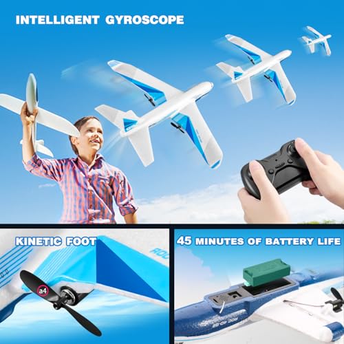 Remote Control Airplane with LED Light, 2 Battery M9876