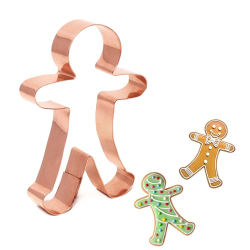 4 Inch Copper Gingerbread Man Cookie Cutter X912