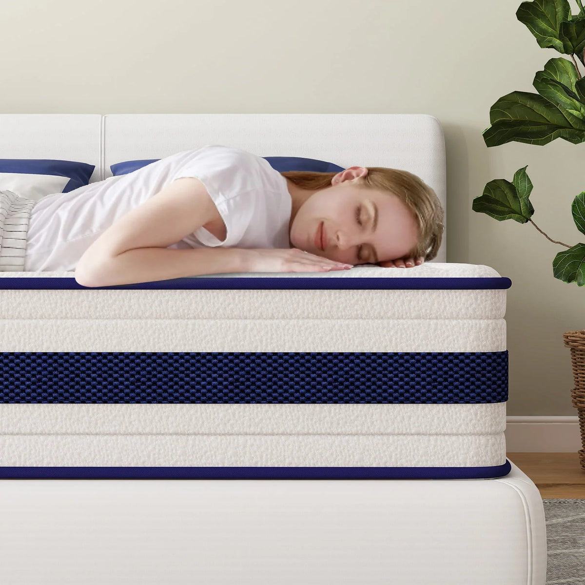 Queen 10 Inch Hybrid Memory Foam Mattress H4296