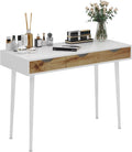 43in White Vanity Desk with 3 Drawers O892272