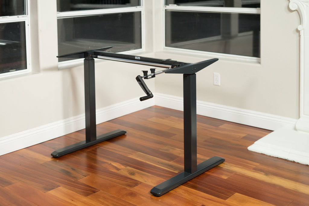 Black Height Adjustable Crank Desk Frame H54132