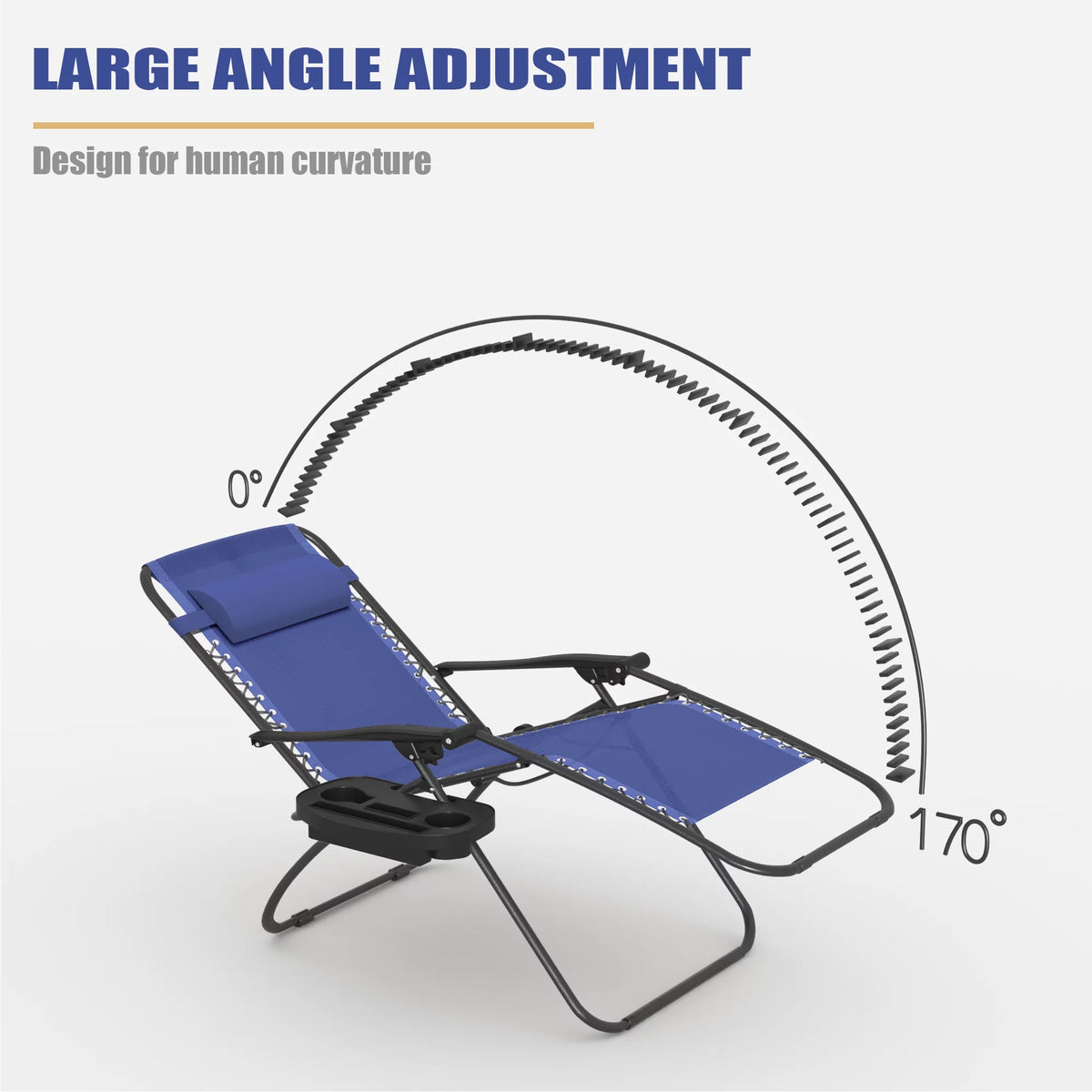 2 Pack Blue Zero-Gravity Chair M32601