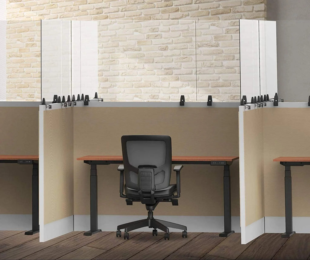 Clear 60 In X 30 In Clamp On Desk Divider W855