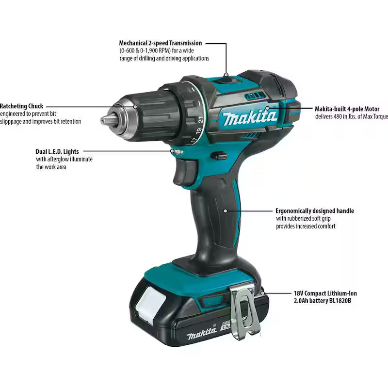 18V Lithium-Ion Cordless Compact 2-Piece Combo Kit X304