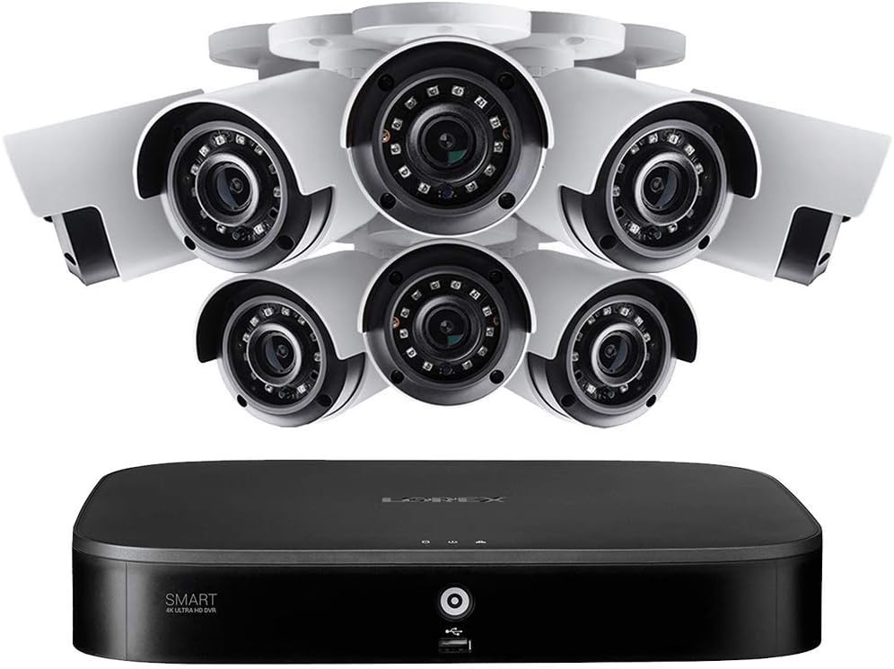 4K Ultra HD 8-Channel Security Camera System with 8 Cameras O96283