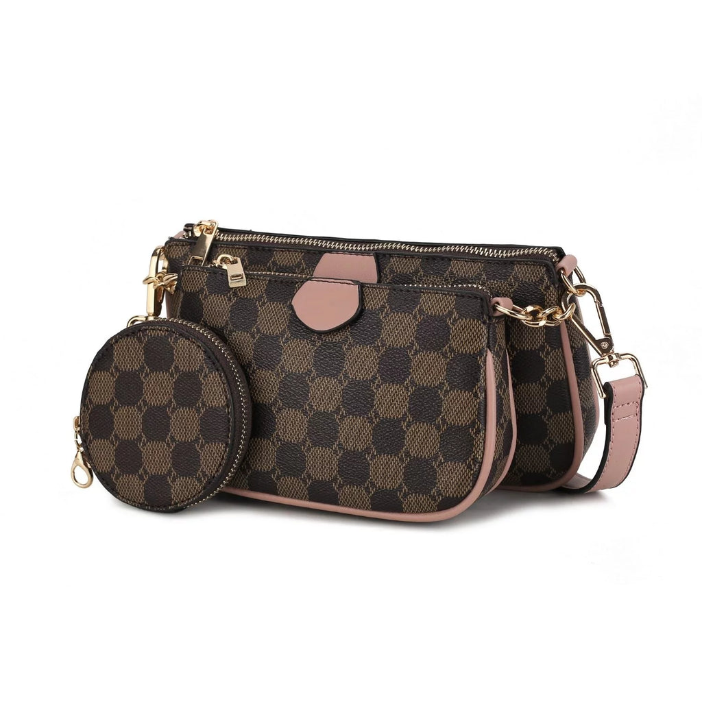 Black Crossbody Handbag 3-Piece Set A13442