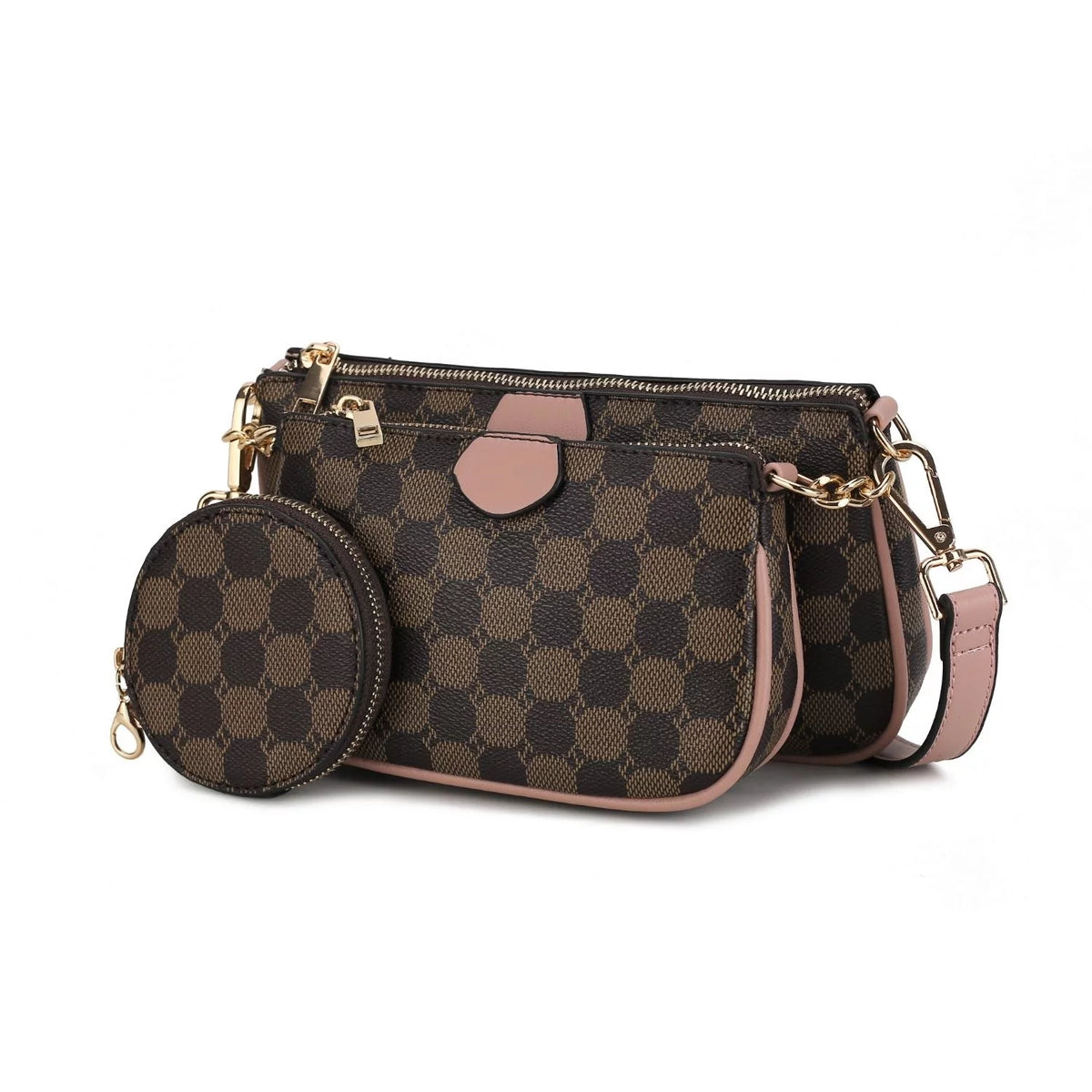 Black Crossbody Handbag 3-Piece Set A13442
