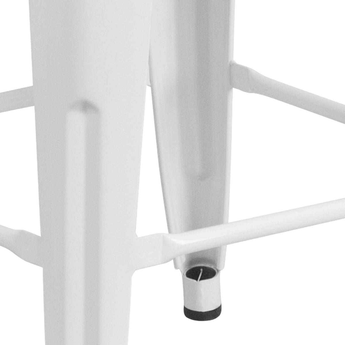 White 24" High Backless Metal Counter Height Stool B505694