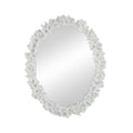 White Oval Wall Mirror J935588