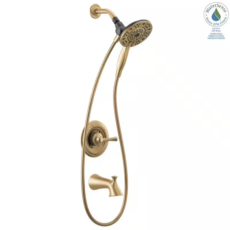 Single-Handle 4-Spray Tub and Shower Faucet in Champagne Bronze J668130