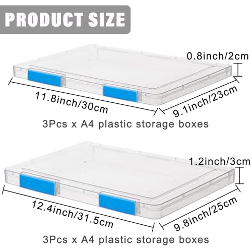Clear A4 Plastic File Storage Box X77517