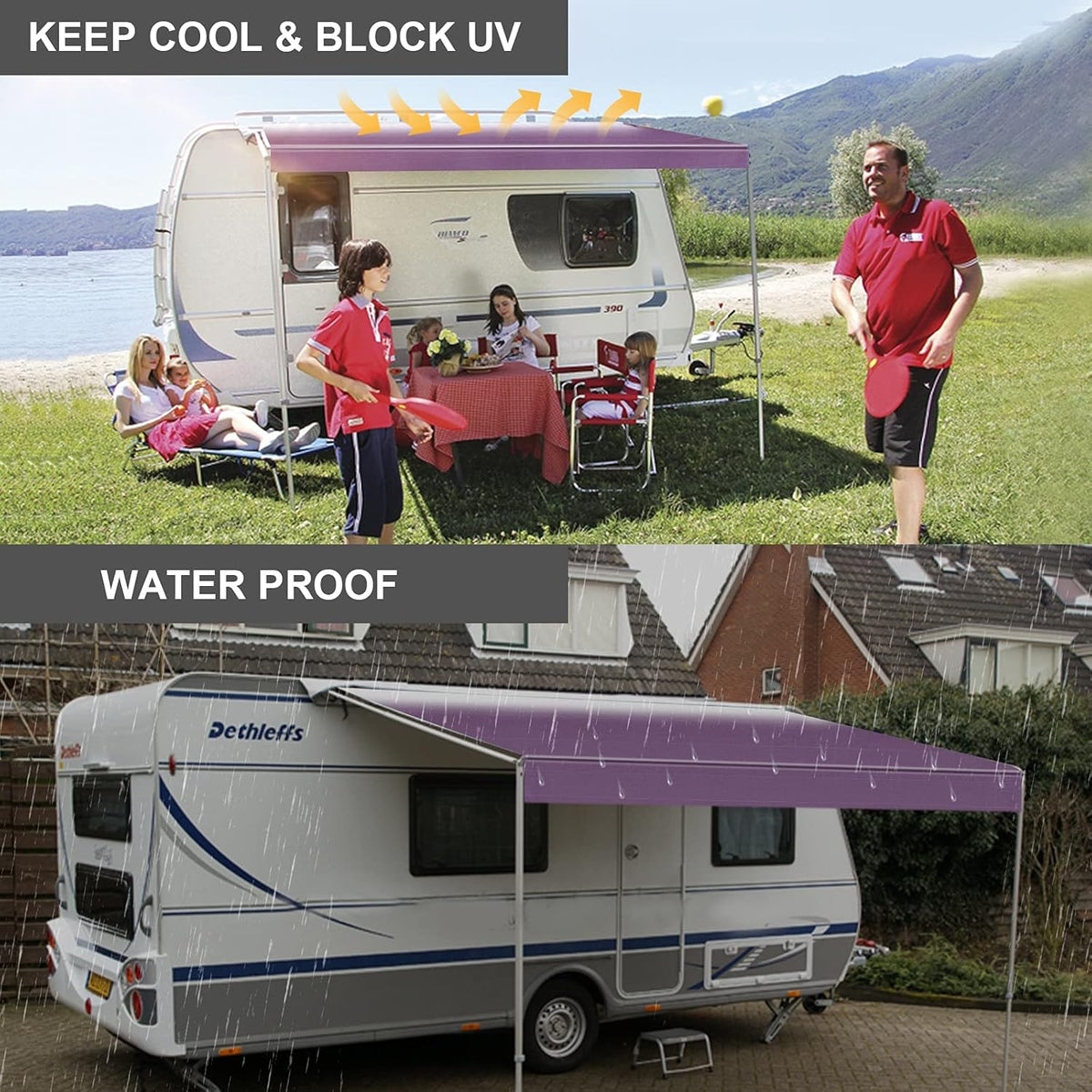 16' Waterproof Vinyl RV Awning Fabric Replacement J432