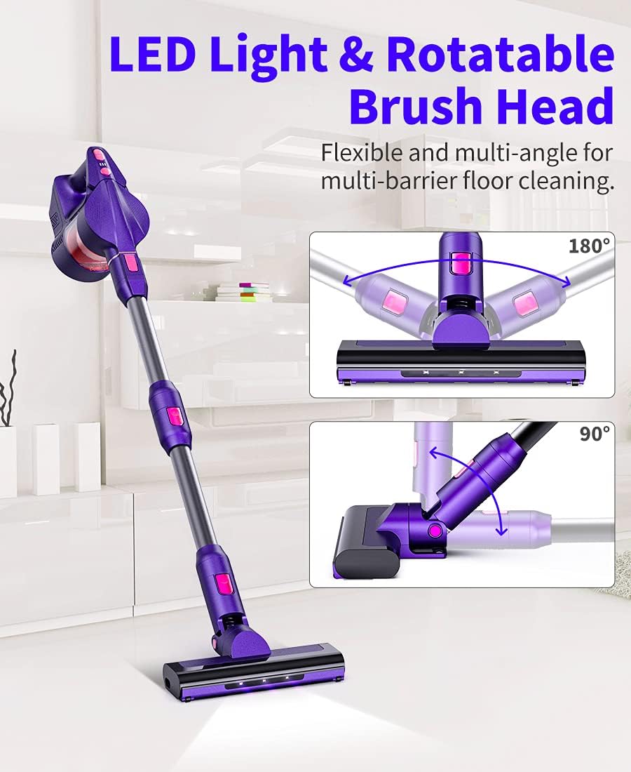 Cordless Vacuum Cleaner 24Kpa 40 min 250W Purple N18838