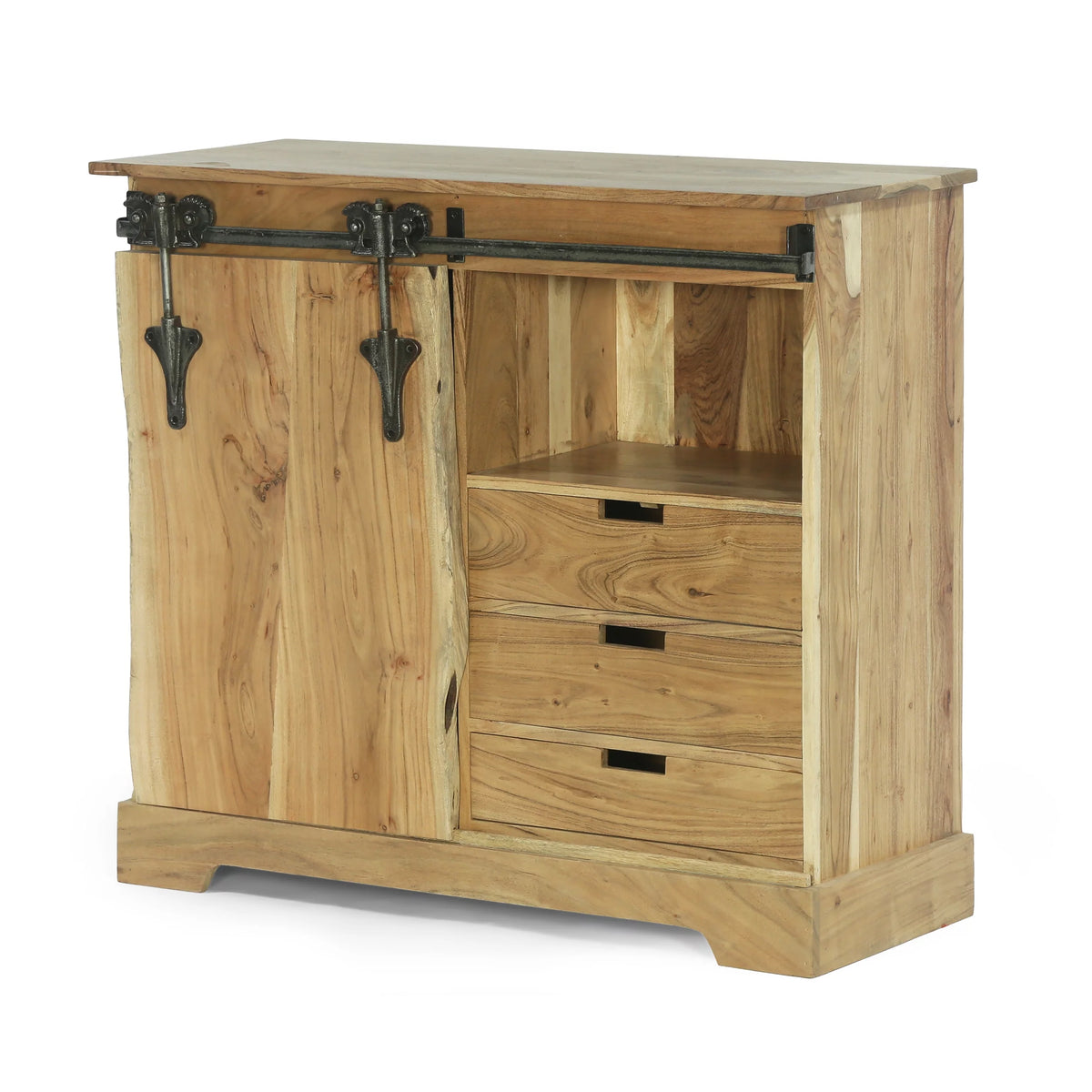Acacia Wood Live Edge Sideboard with Sliding Door G22744