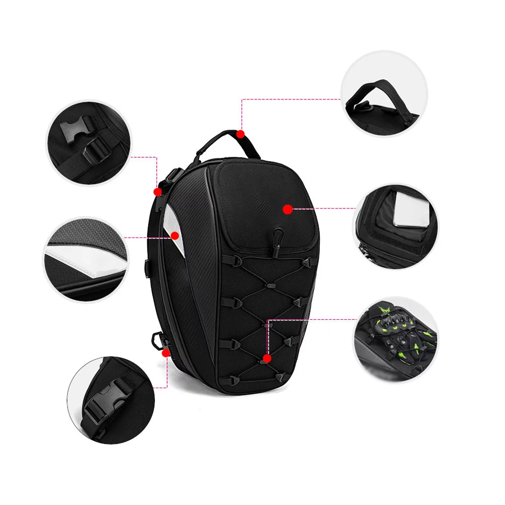 Waterproof Motorcycle Tail Bag 30L-40L Q699