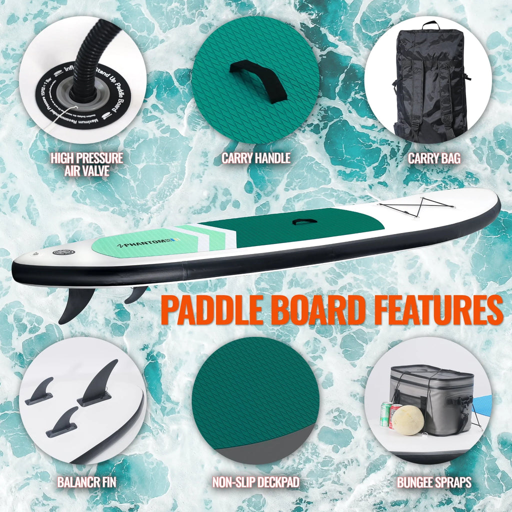 Inflatable Stand Up Paddle Board with Non-Slip Deck, Leash, Paddle and Pump C540