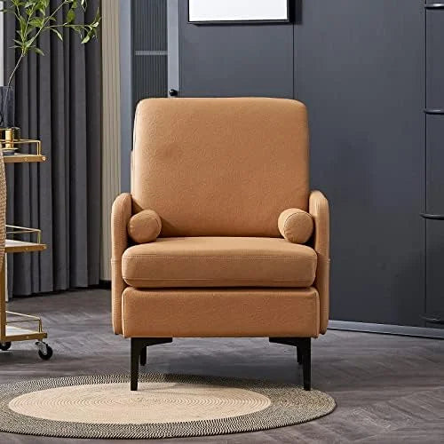 Rustic Accent Chairs Set of 2 Upholstered Armchairs X43046