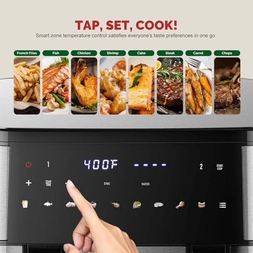 10QT DualZone 2-Basket Air Fryer L958