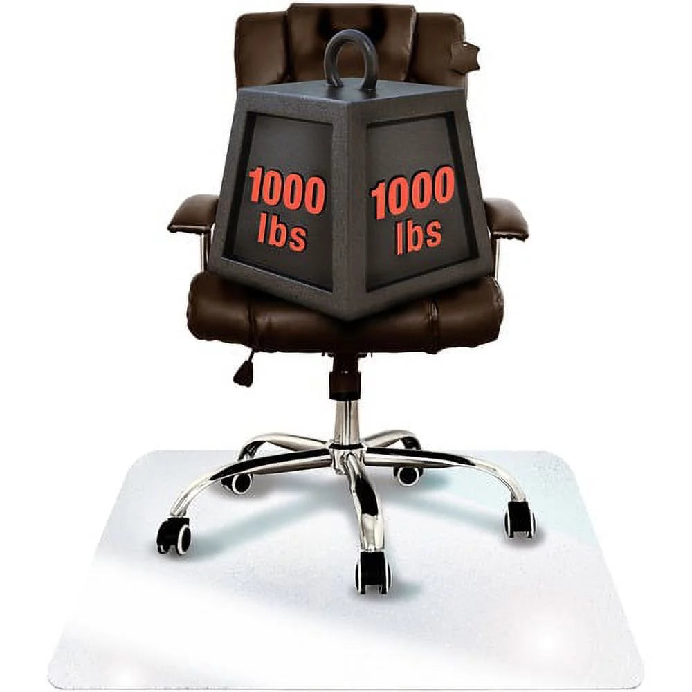 Glass Chairmat 60" x 48" Rectangle Clear M2103