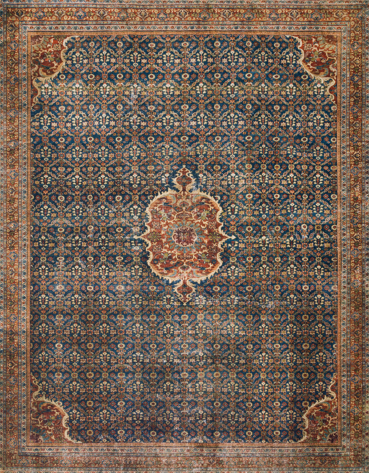 Cobalt Blue Spice Rug 7'6 x 9'6 E713977