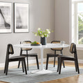 60" Round Wood Top Dining Table in White Q738