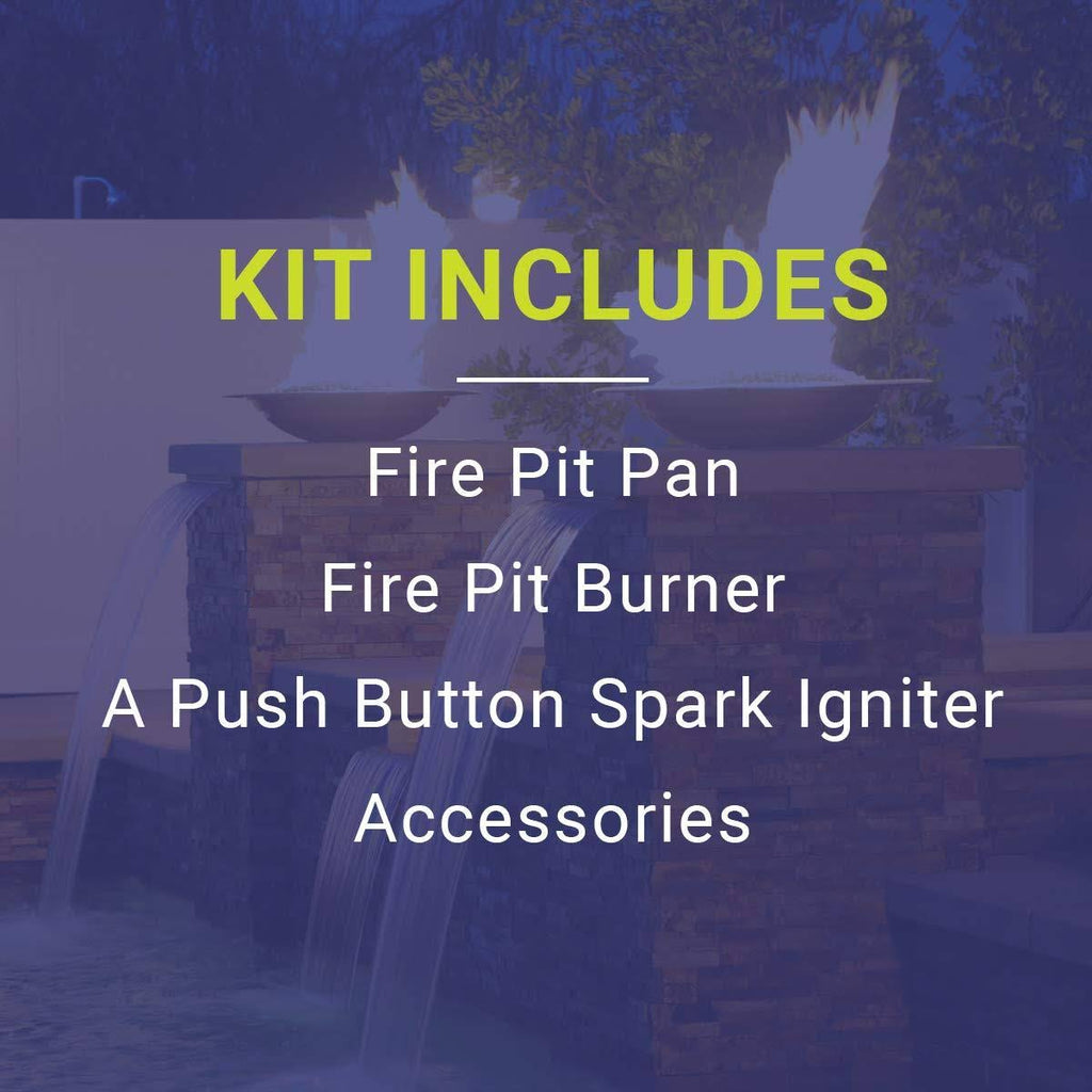 24x22 Round Stainless Steel Flat Pan with Spark Ignition Kit Natural Gas D839334