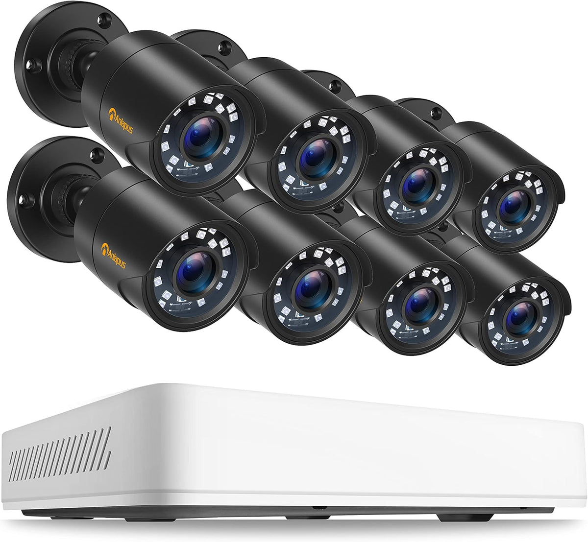 1080p Wired Security Camera System with 8 Channel 5MP Lite DVR and 8 Weatherproof Cameras G3245