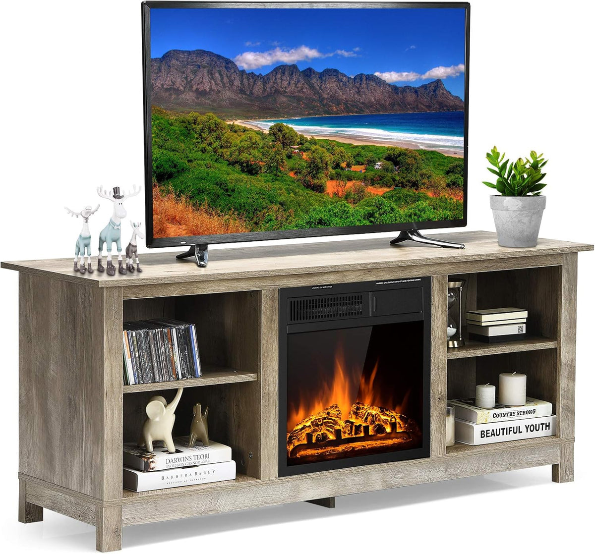58 Inches Fireplace TV Stand U2017