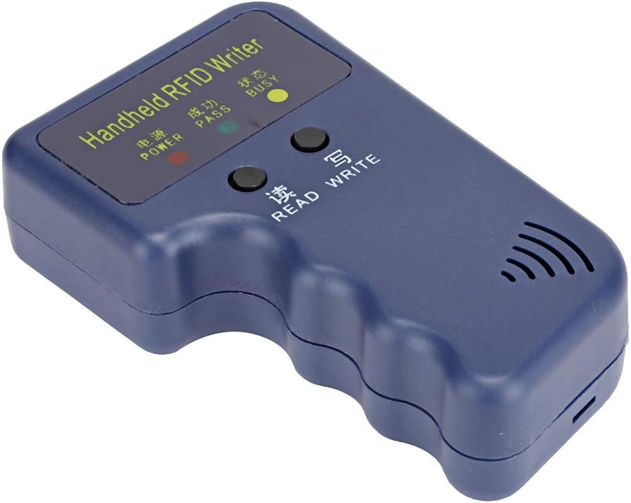 Handheld RFID Card Copier 125KHz ID Duplicator Reader Writer with 5Pcs Writable Keychain and 5Pcs Writable Card X6133