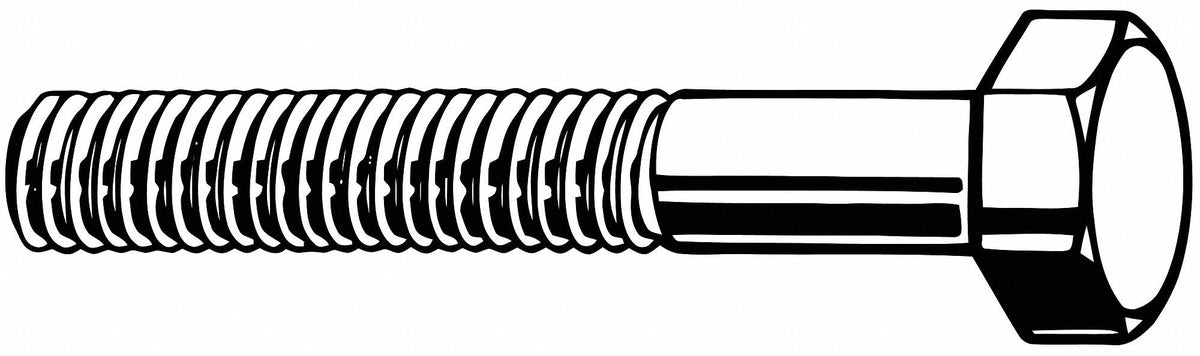7/8x22-9 Hex Head Cap Screw 4 1/2 in 18-8 Stainless Steel X8907