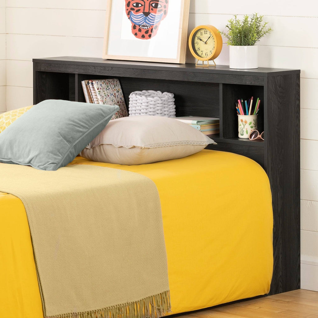 White Full Bookcase Headboard U89815