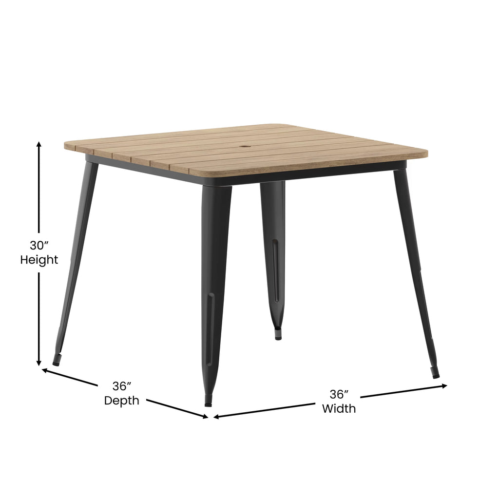 Indoor/Outdoor Dining Table with Umbrella Hole H49197