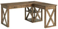 Rustic 60" L Desk with Fingerprint Lock B3886