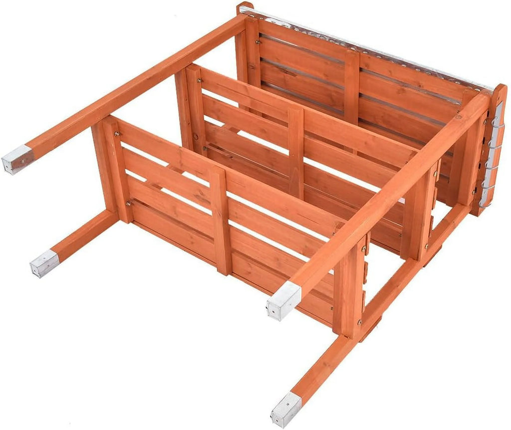 Wooden Potting Bench Work Station Table with Storage Shelf G587359
