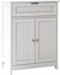 White 2 Door 1 Drawer Wood Bathroom Floor Cabinet K260