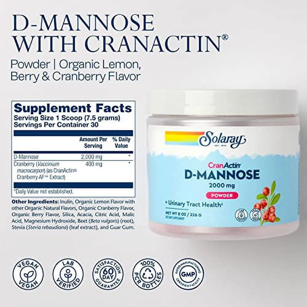D-Mannose with Cranberry Extract Powder 8 oz O95858