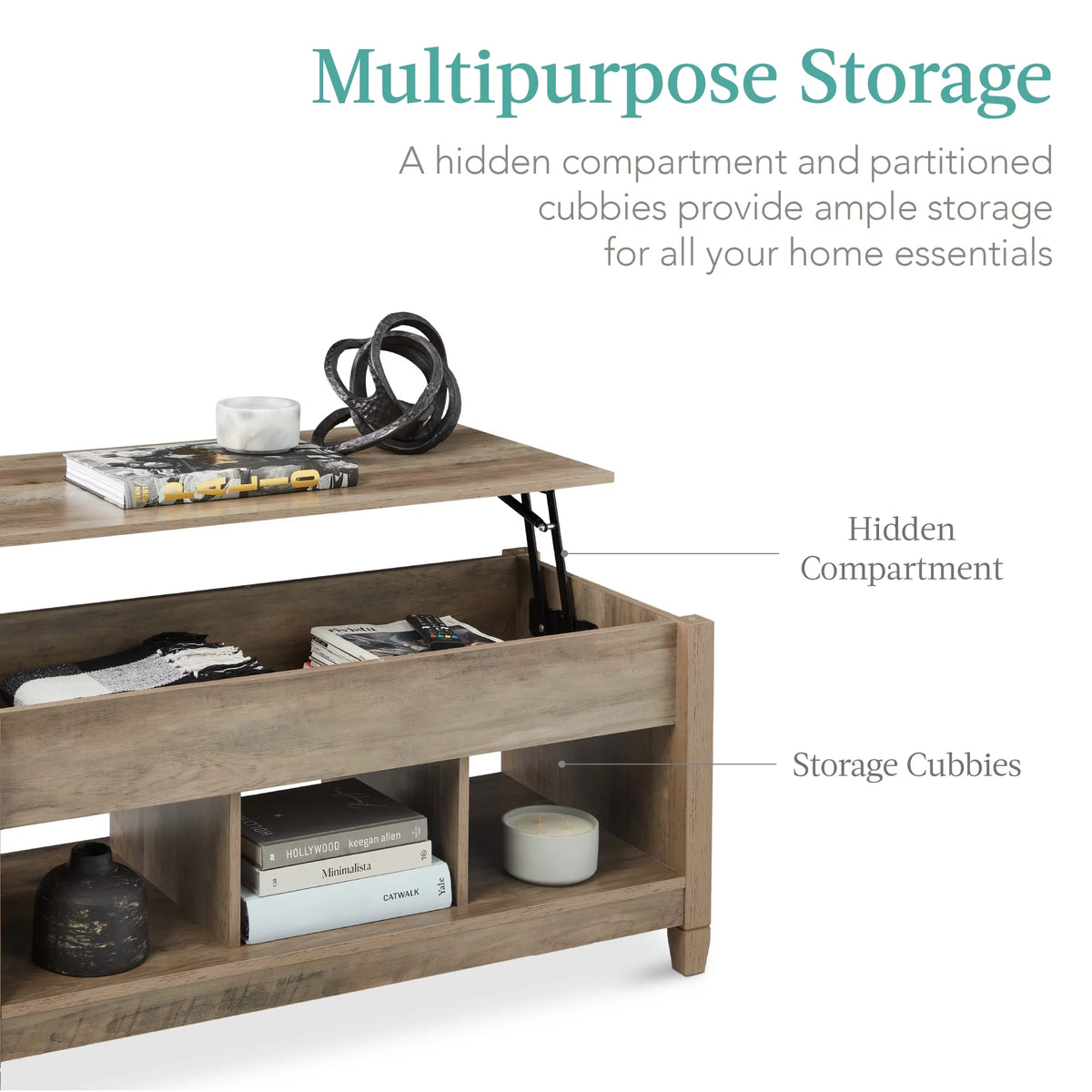 Lift Top Coffee Table with Hidden Storage K987368
