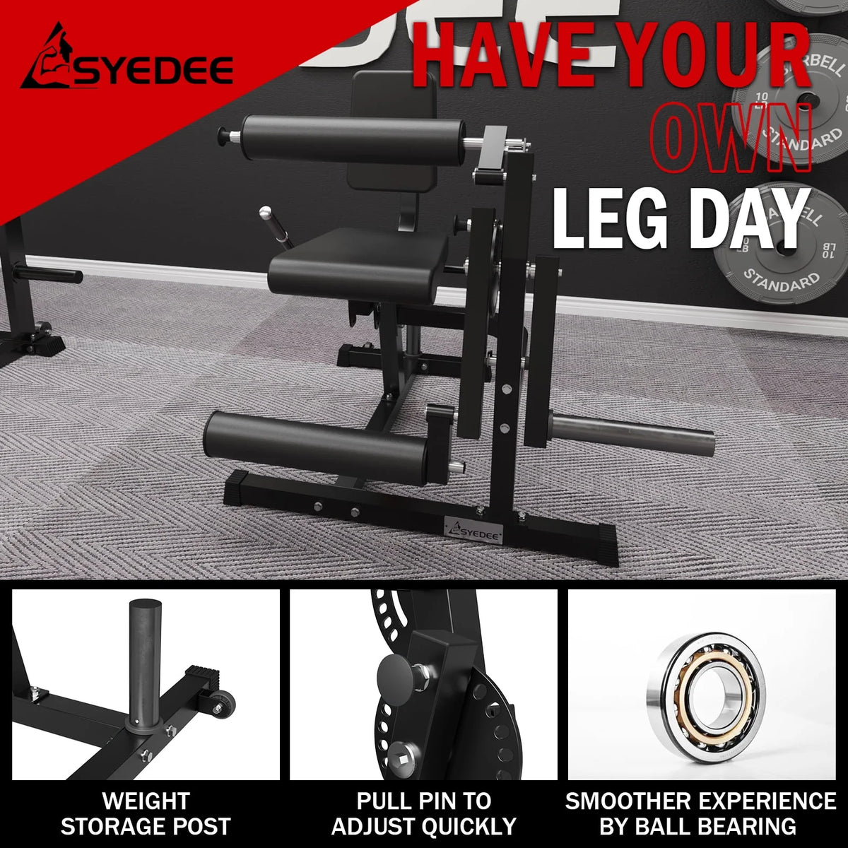Adjustable Plate Loaded Leg Extension and Curl Machine A43527