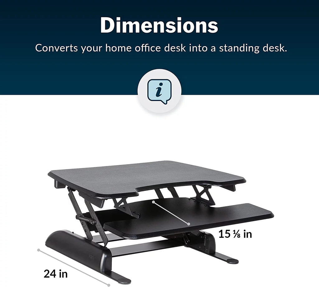 Adjustable 2-Tier Standing Desk Converter Black A642