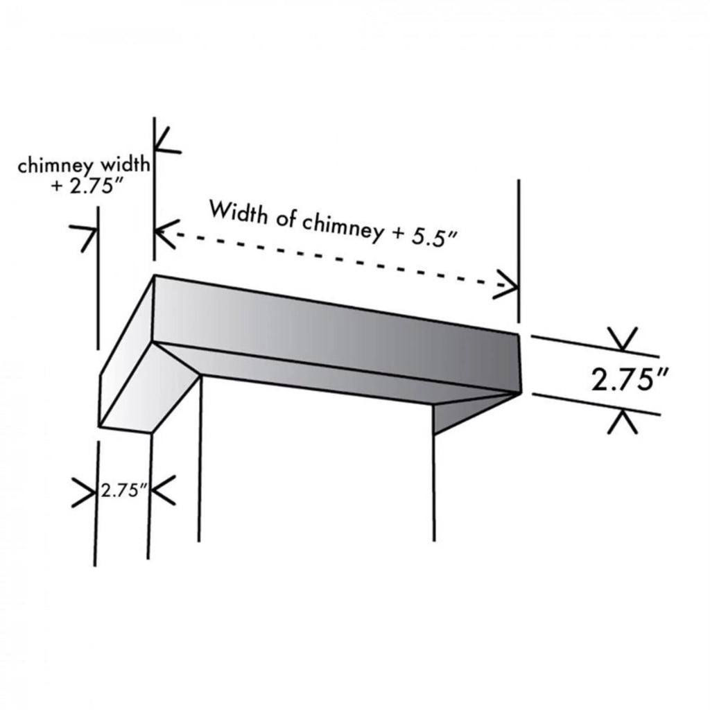 Crown Molding Profile for Wall Mount Range Hoods C43585