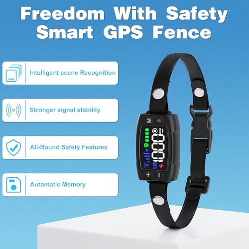 Wireless Dog Fence System, Rechargeable IPX6 Waterproof Collar, 33Yd-1000Yd Range V58437